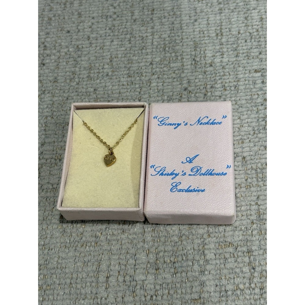 Vintage "Ginny's Necklace" by Shirley's Dollhouse – Gold Heart Pendant - Picture 2 of 5